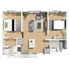 Crystal Flats 2 Bedroom Core Housing Floor Plan